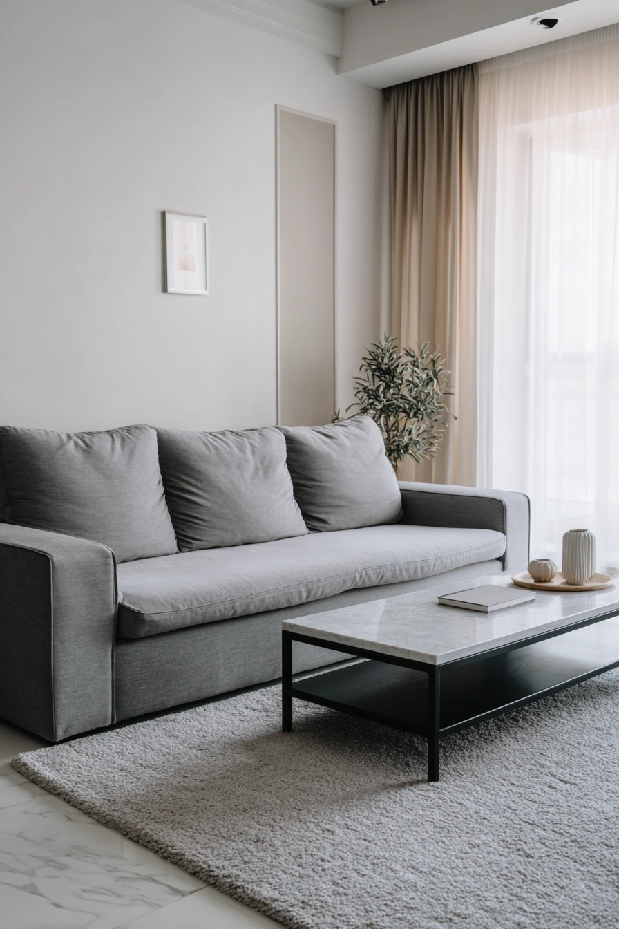 grey couch aesthetic 14
