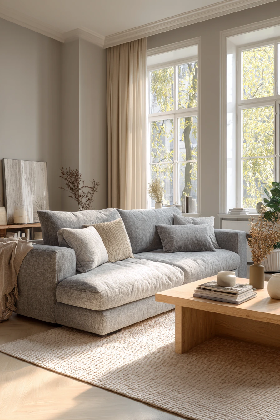 grey couch aesthetic 3
