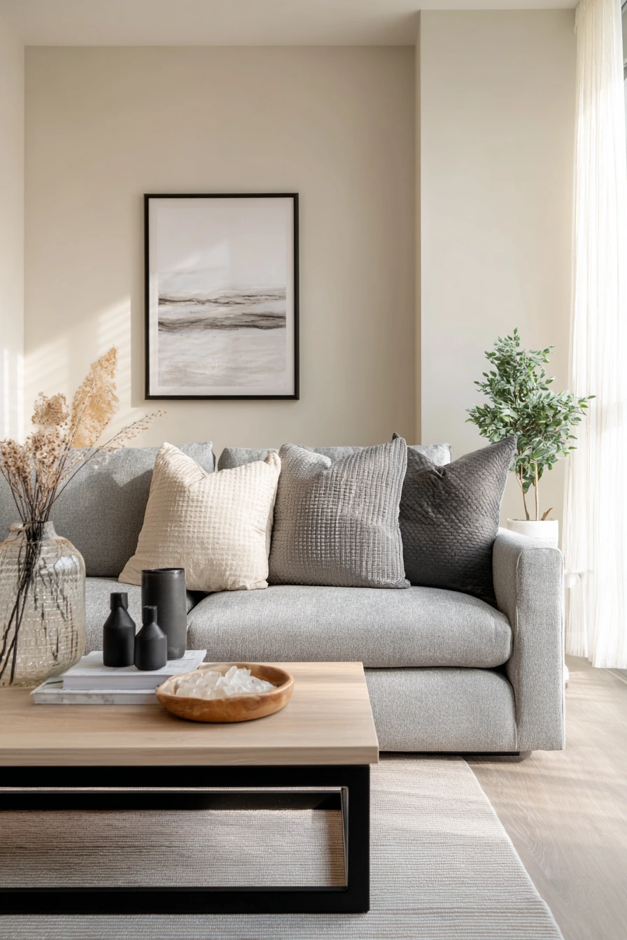 grey couch aesthetic 30