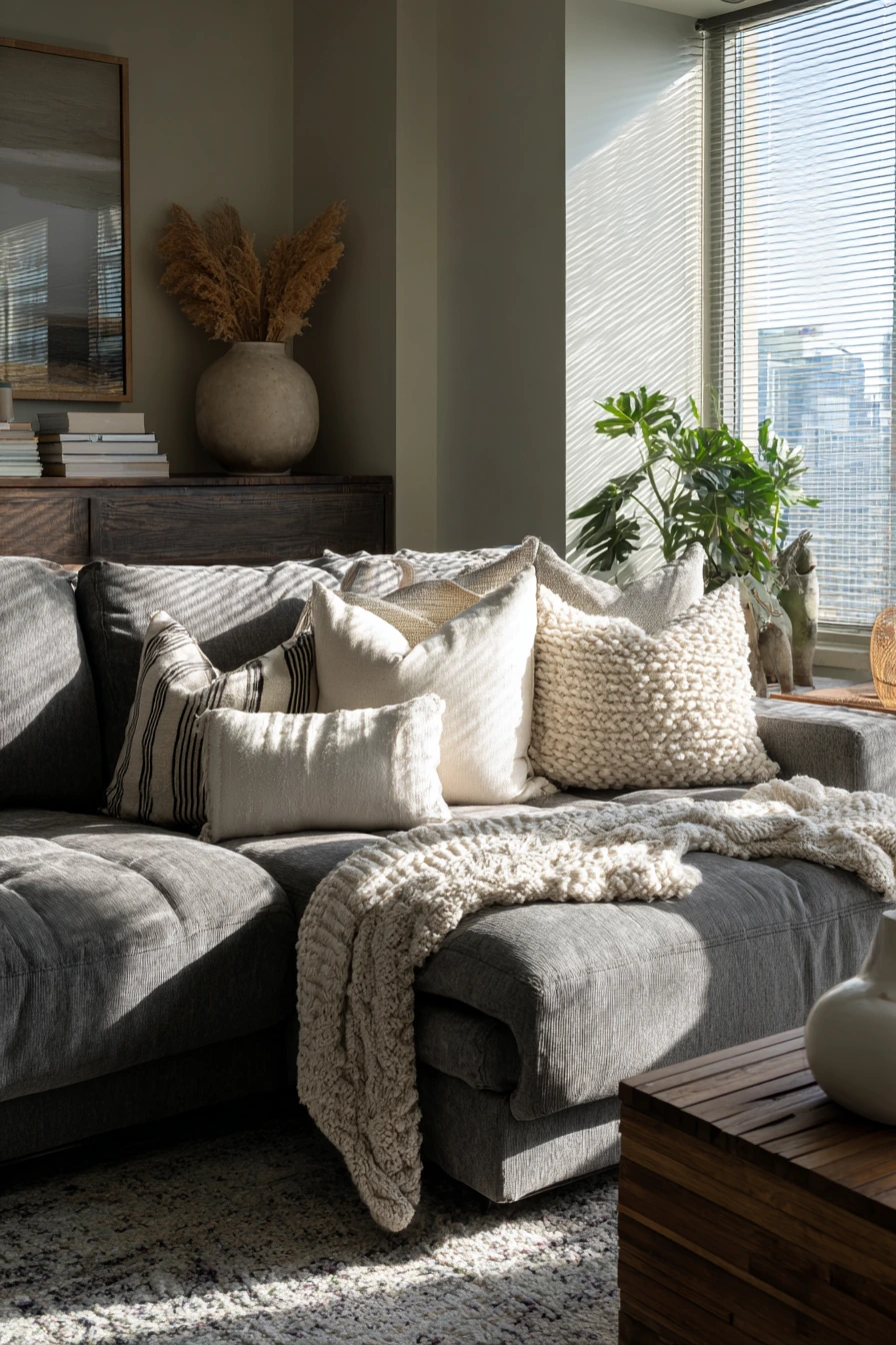 grey couch aesthetic 36