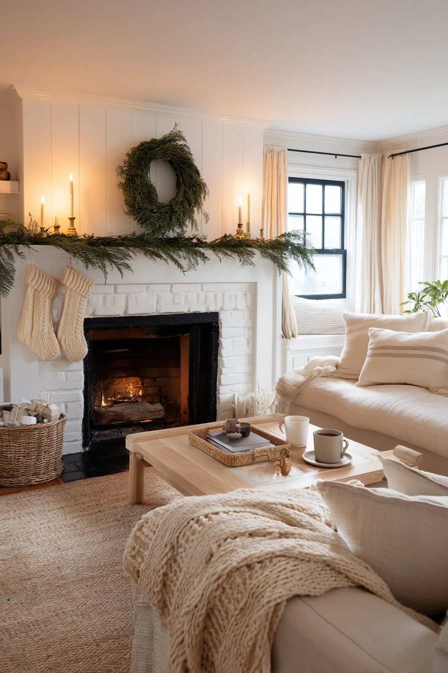 holiday fireplace decorating ideas 1