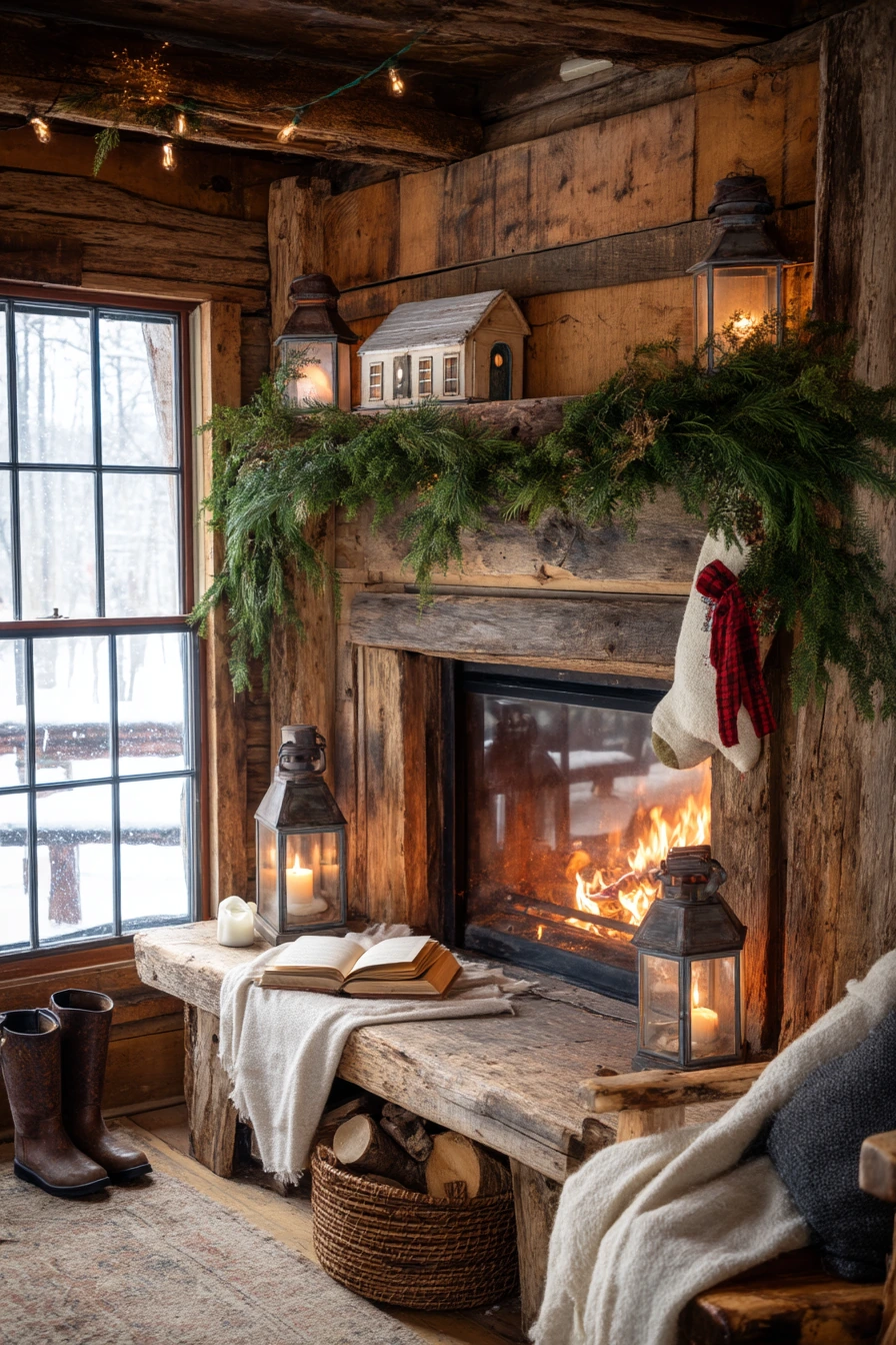 holiday fireplace decorating ideas 10