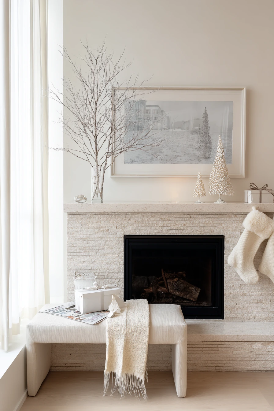 holiday fireplace decorating ideas 13