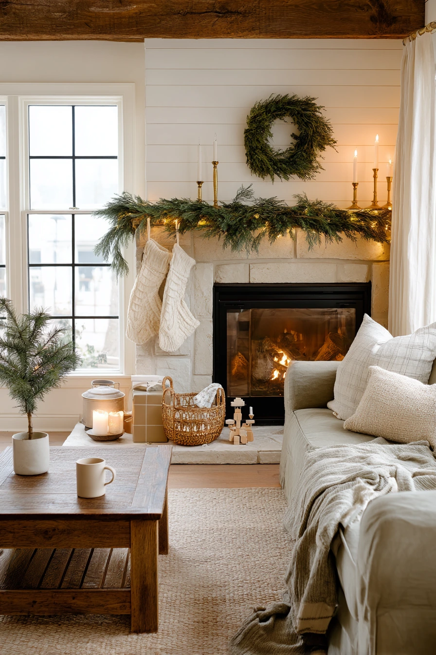 holiday fireplace decorating ideas 2