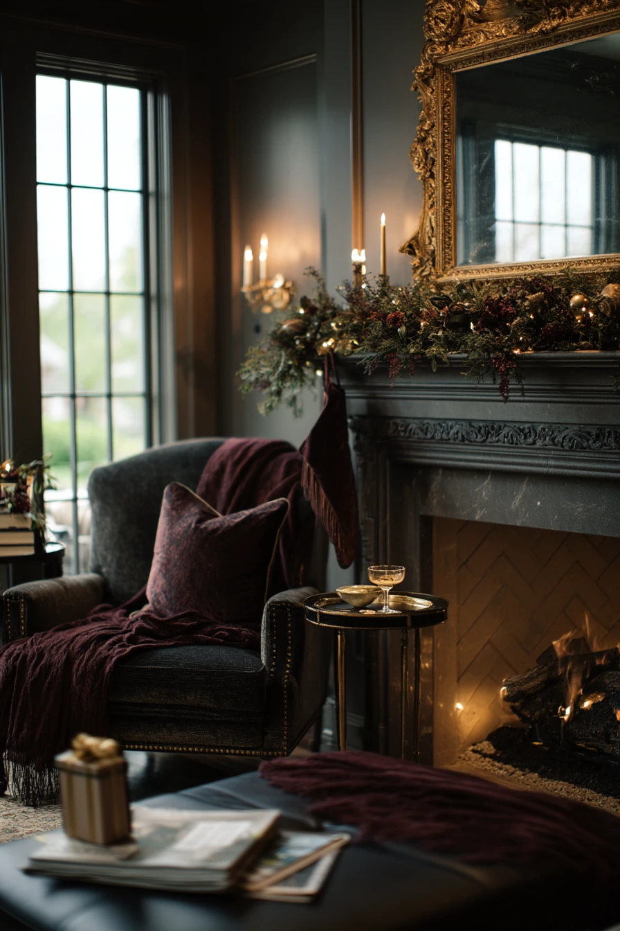 holiday fireplace decorating ideas 22