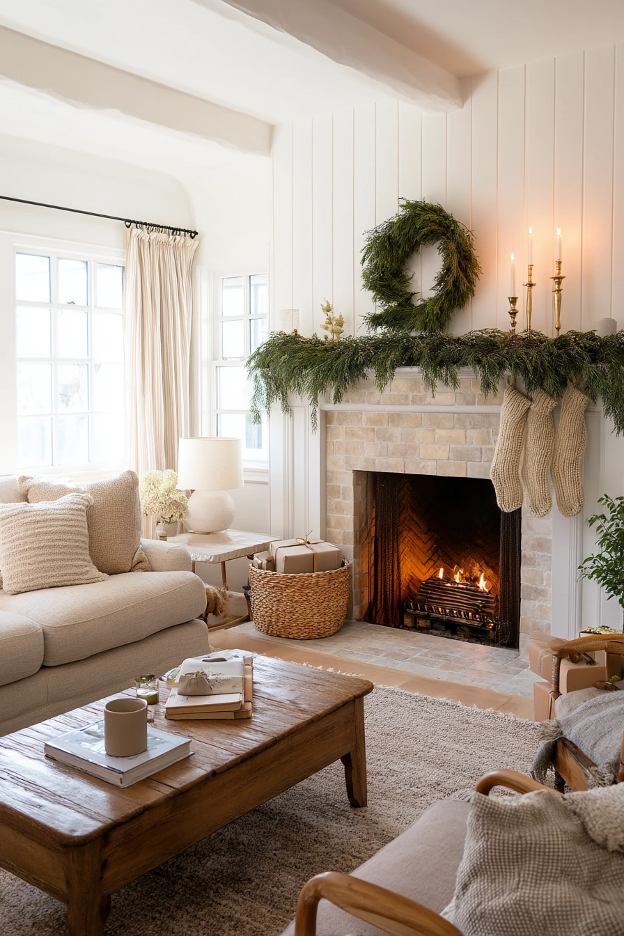 holiday fireplace decorating ideas 4