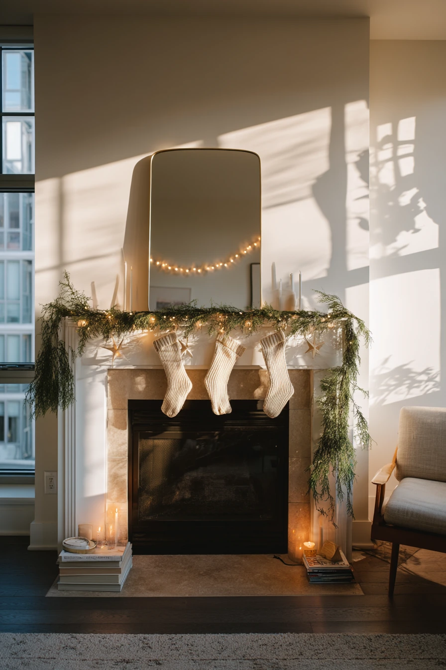 holiday fireplace decorating ideas 6