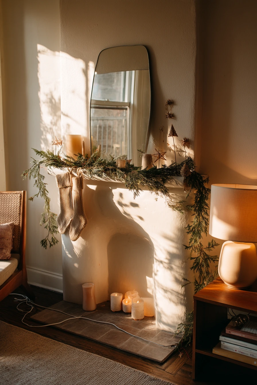 holiday fireplace decorating ideas 7