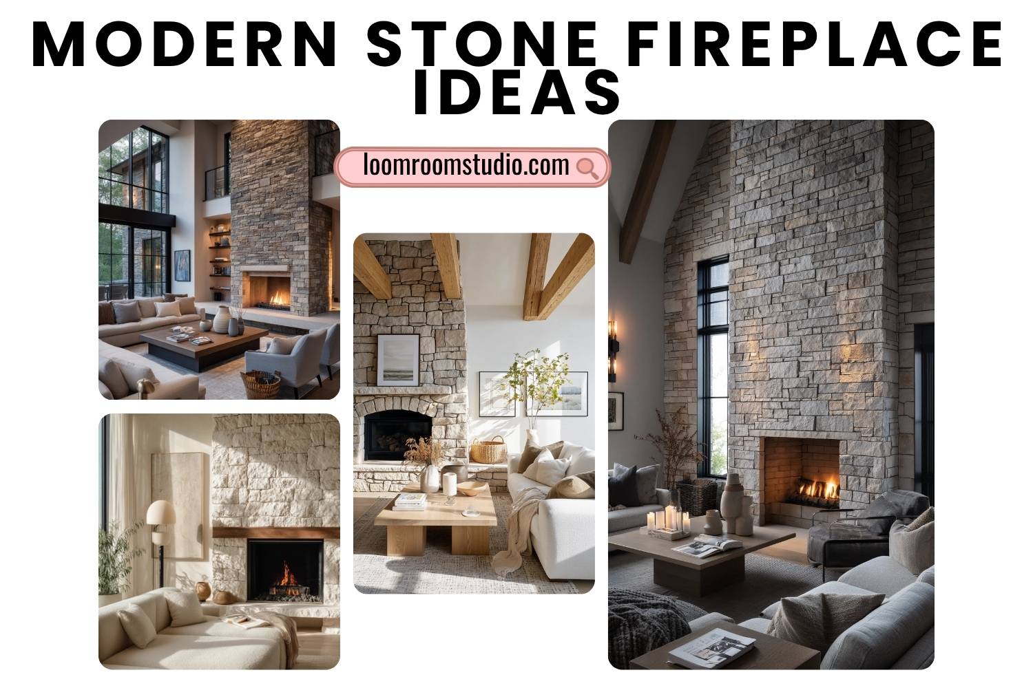 modern stone fireplace ideas