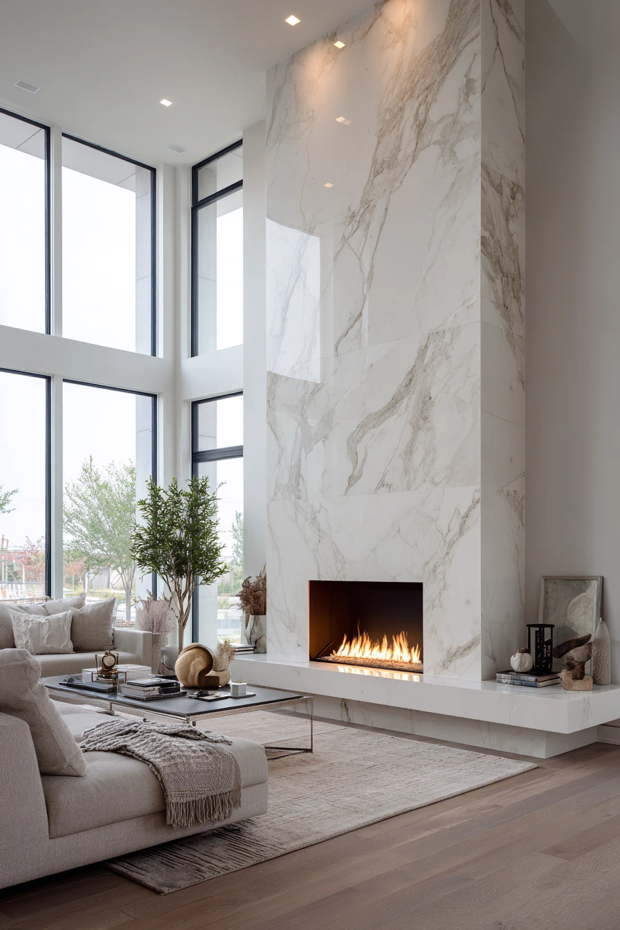 modern fireplace ideas 23