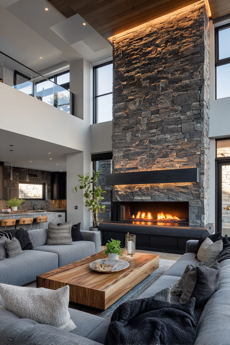 modern fireplace ideas 34