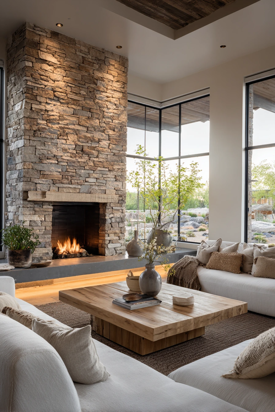 modern fireplace ideas 36