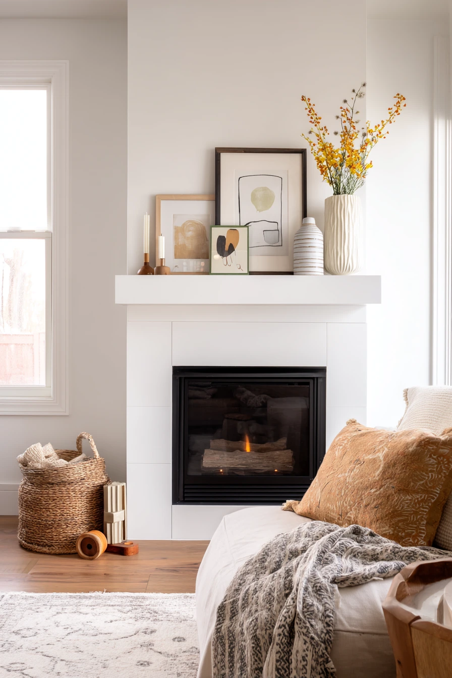 modern mantel decor ideas 14