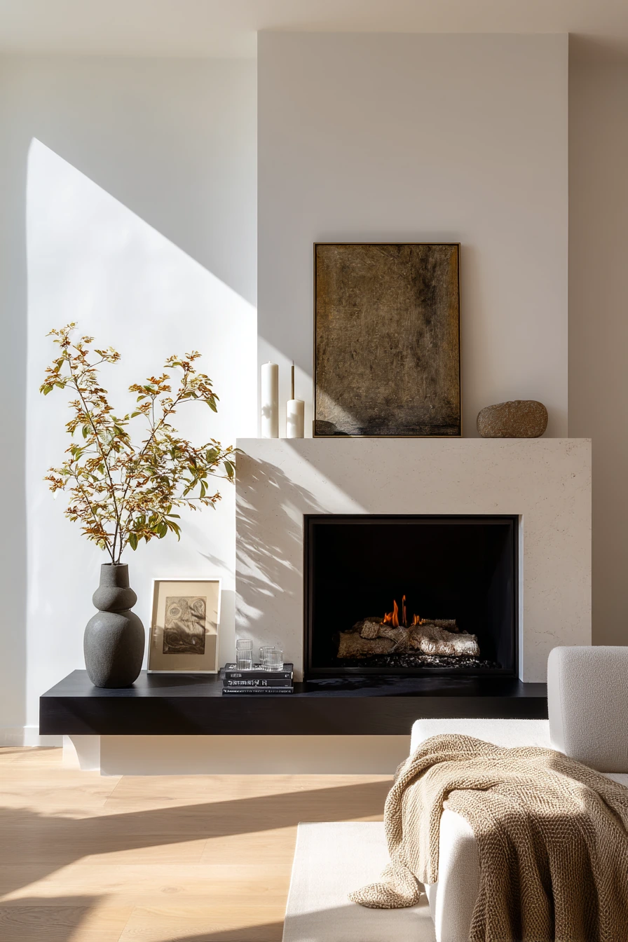 modern mantel decor ideas 37
