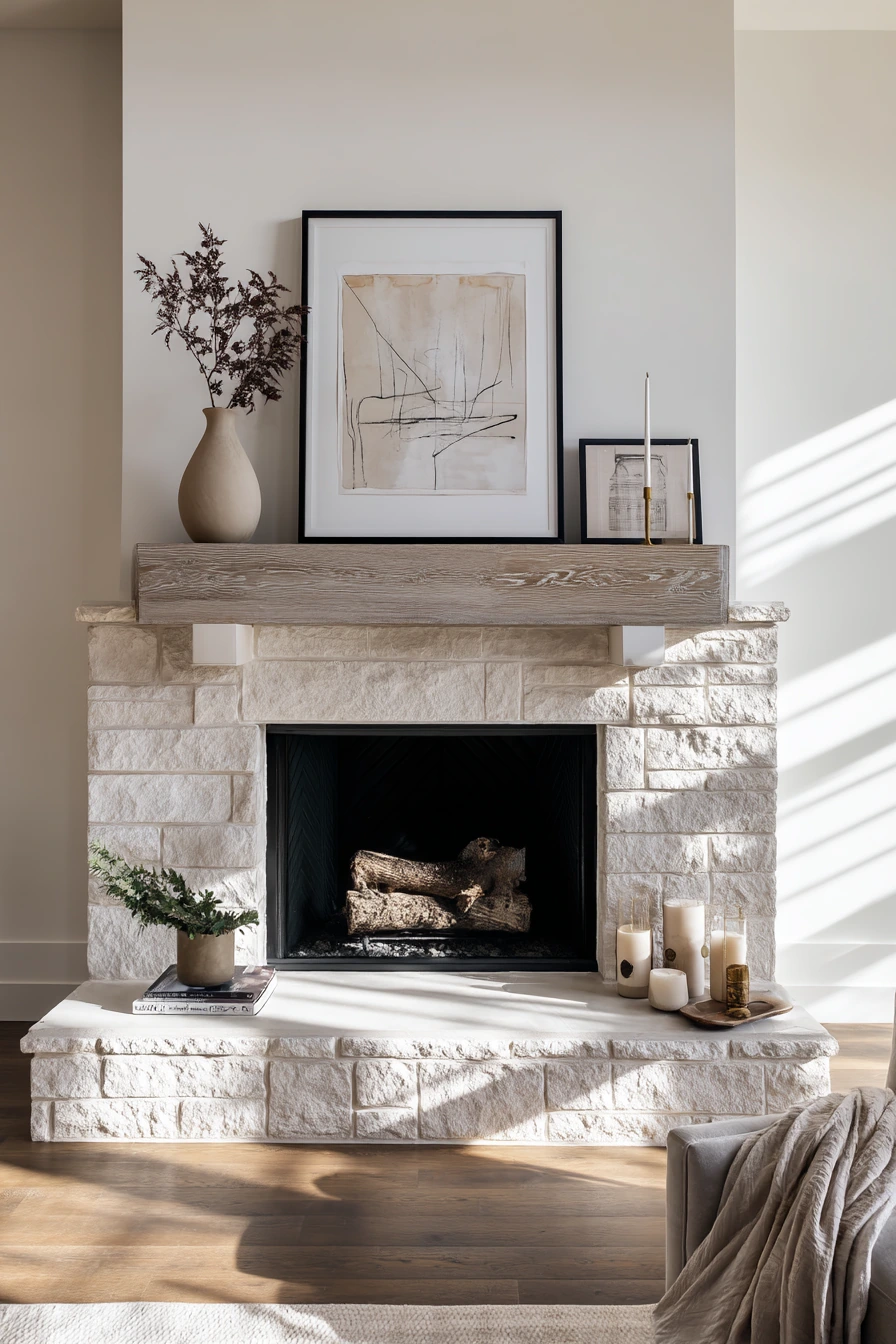 modern mantel decor ideas 40