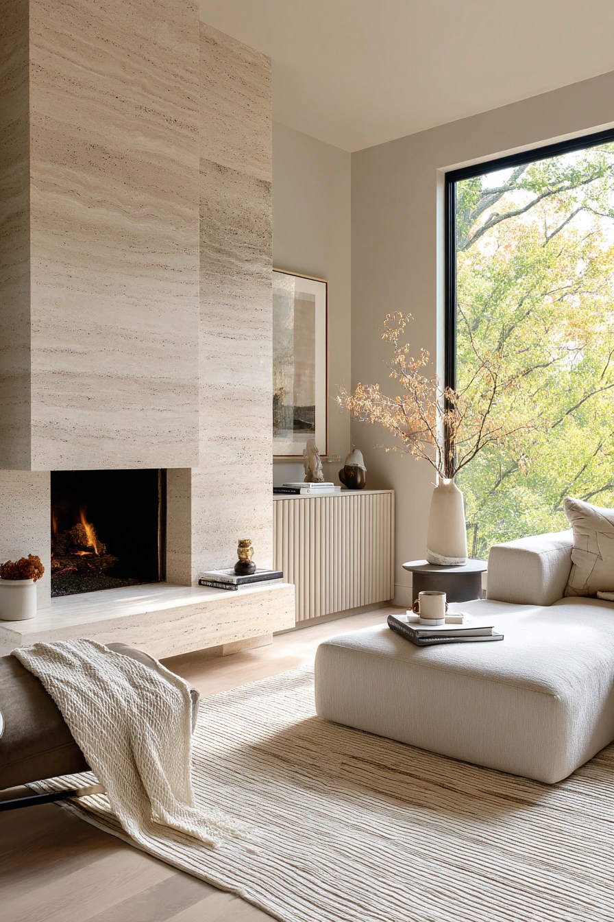 modern stone fireplace ideas 11