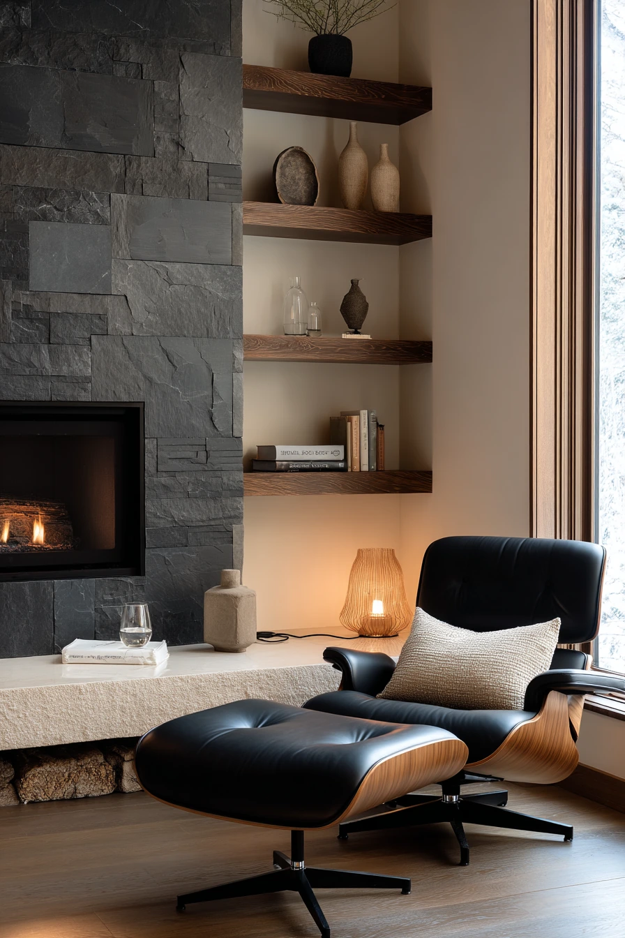modern stone fireplace ideas 14