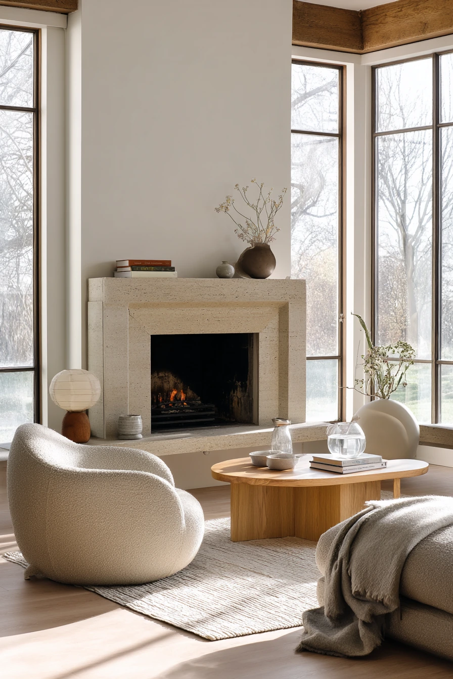 modern stone fireplace ideas 28