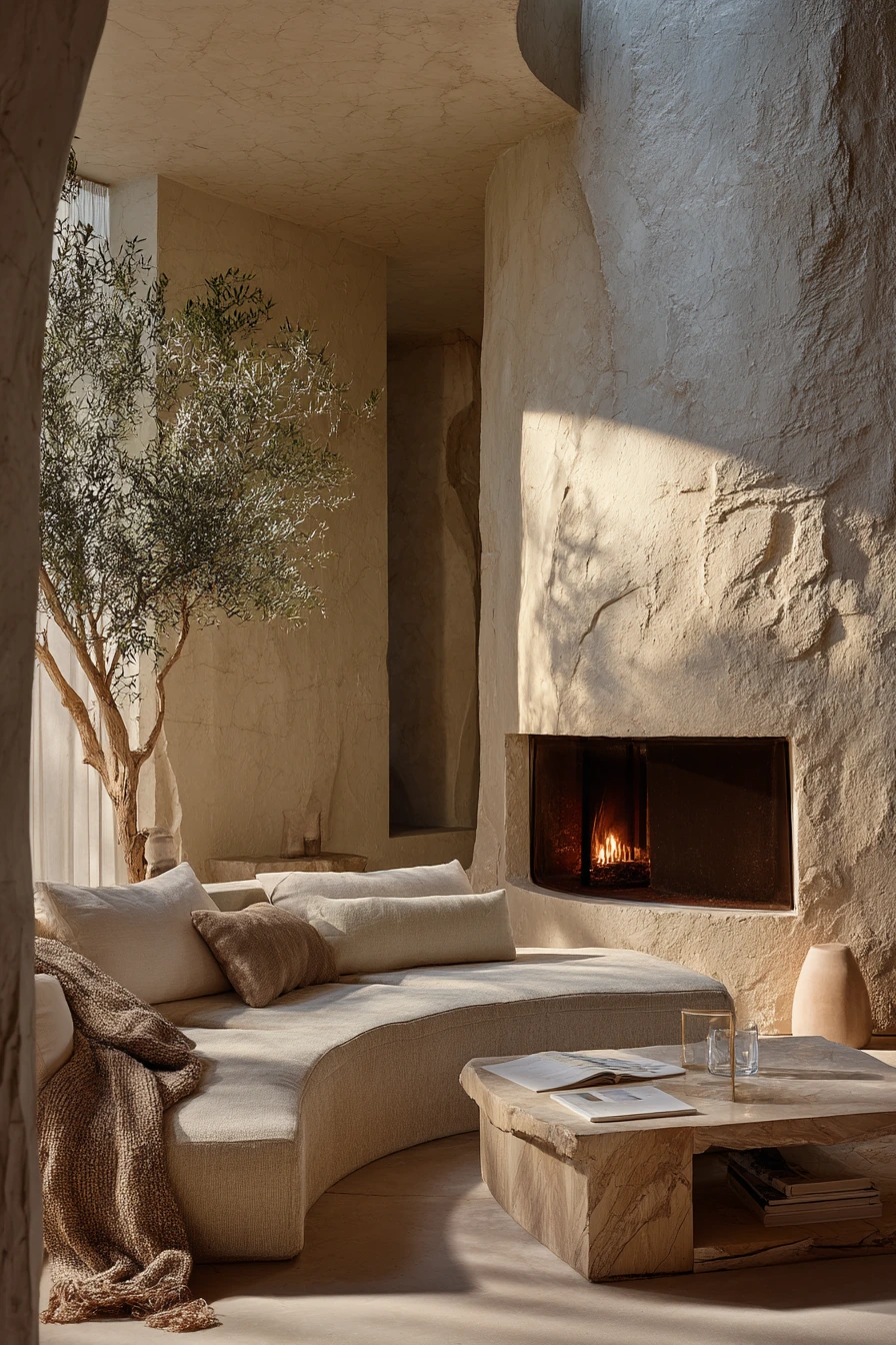 modern stone fireplace ideas 34