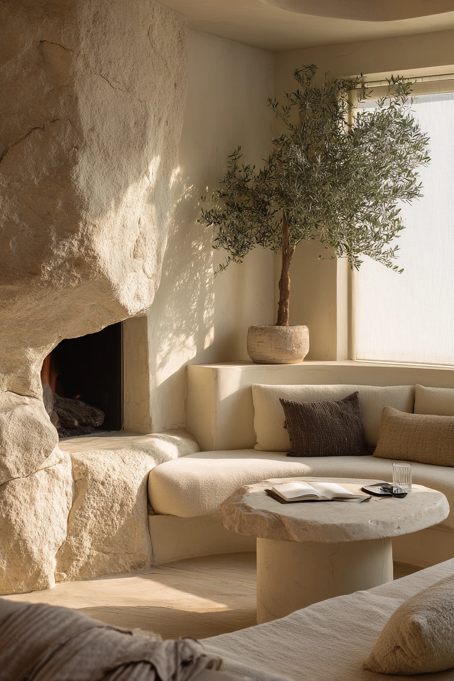 modern stone fireplace ideas 36