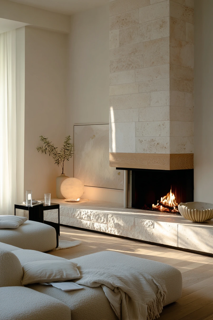 modern stone fireplace ideas 4