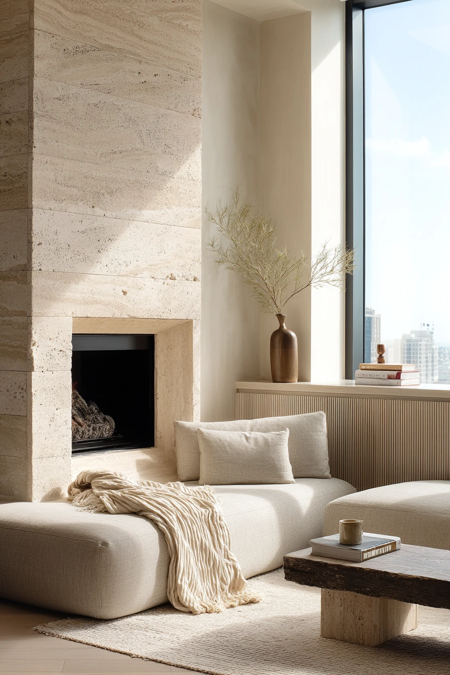 modern stone fireplace ideas 9