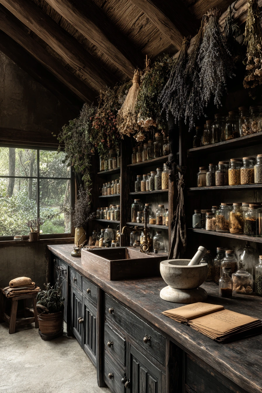 moody cottage kitchen 13