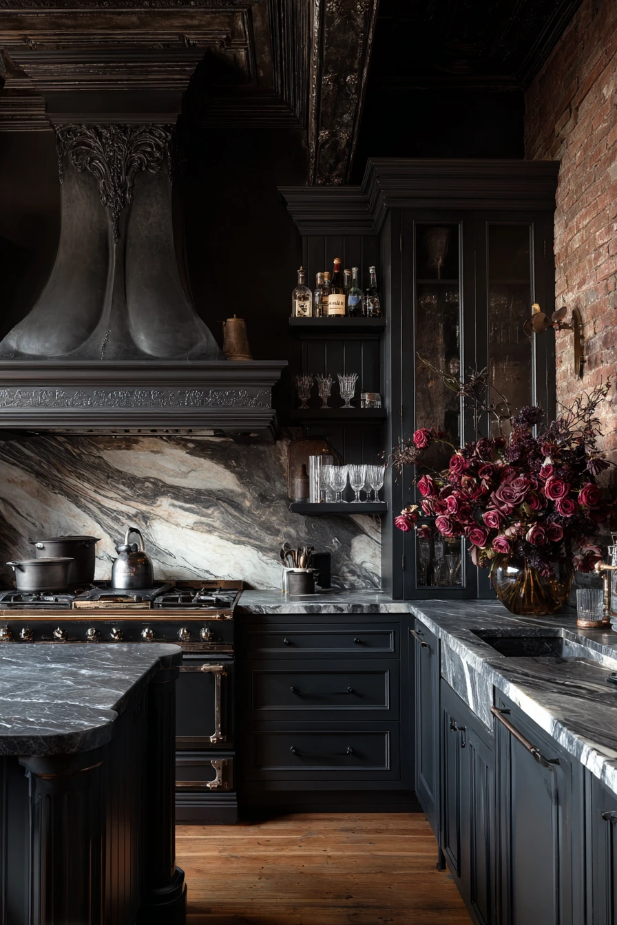 moody cottage kitchen 17
