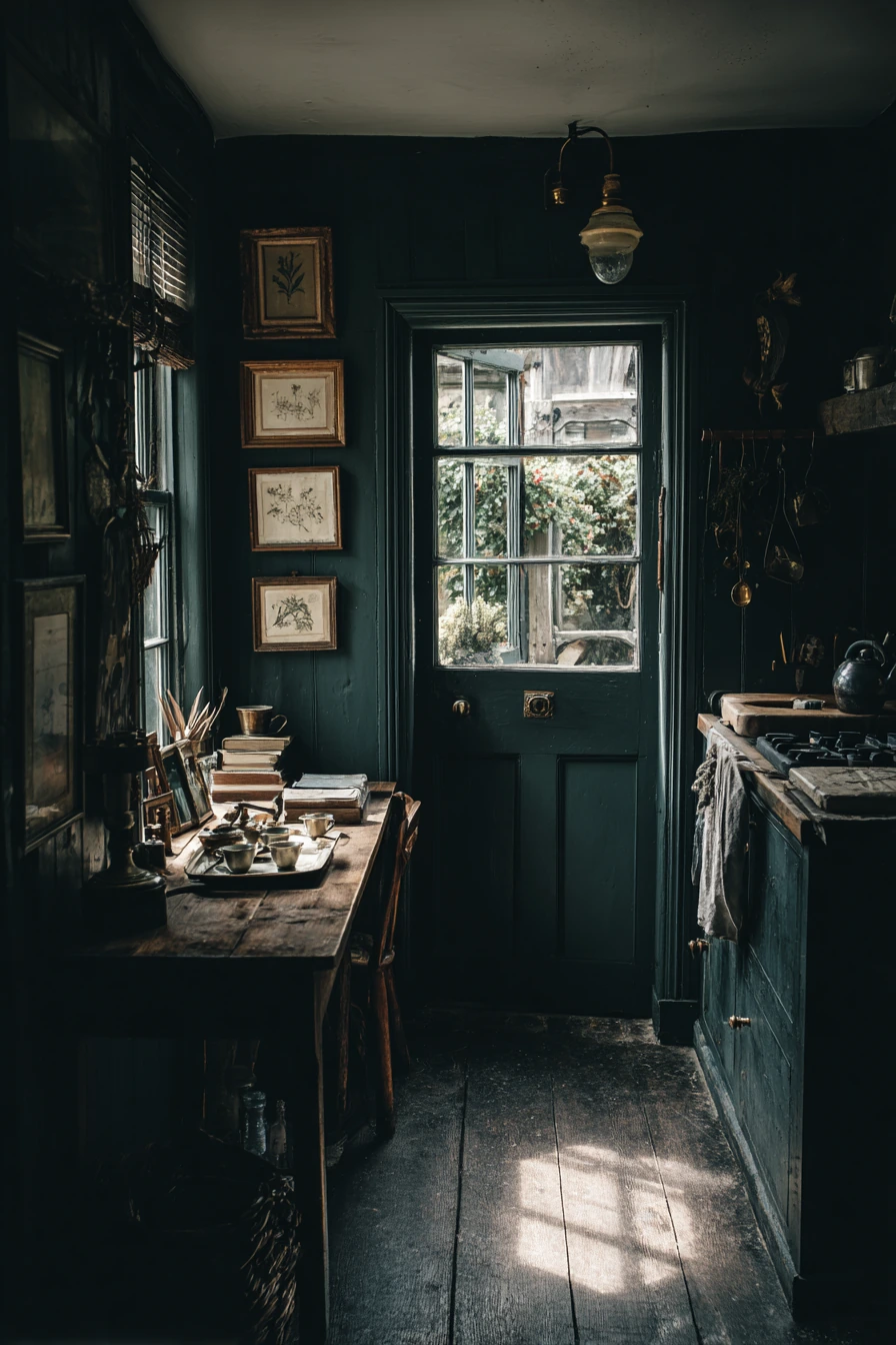 moody cottage kitchen 37
