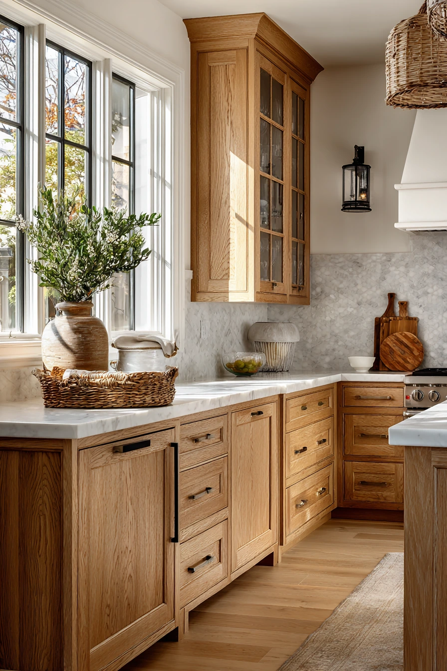 oak kitchen cabinets 34