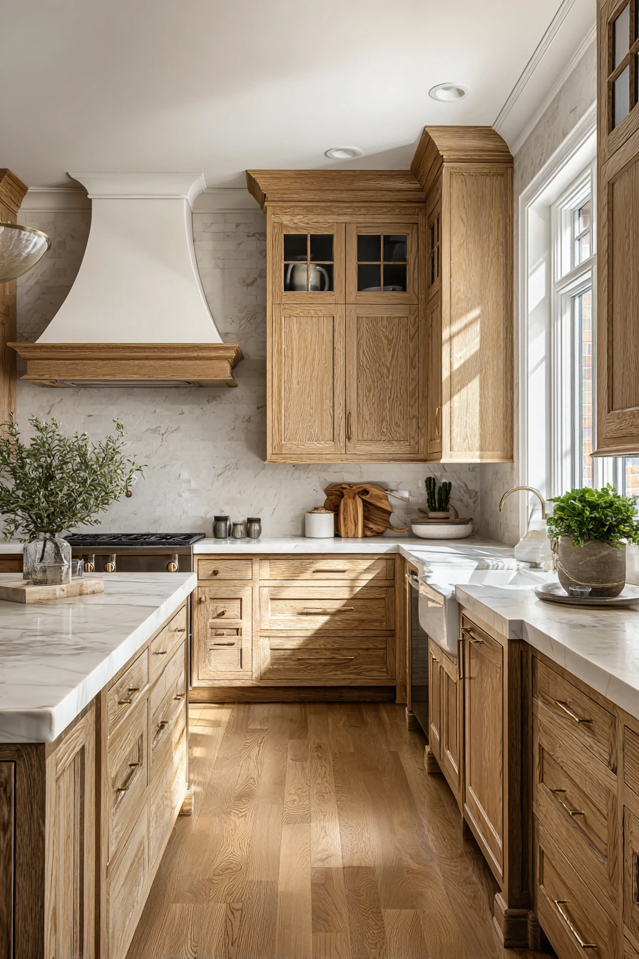 oak kitchen cabinets 35