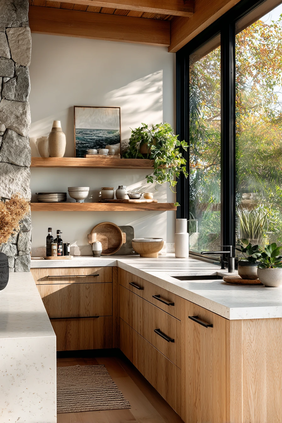 oak kitchen cabinets 40
