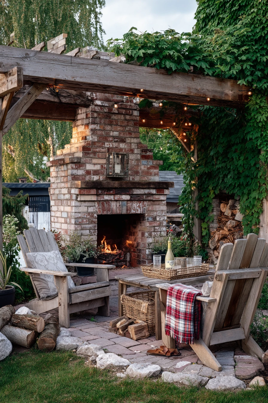 outdoor fireplace ideas 11