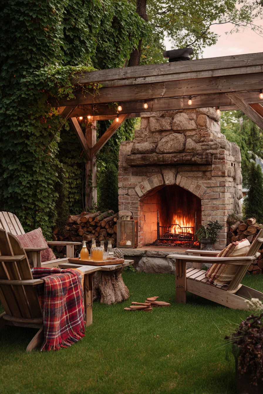 outdoor fireplace ideas 12