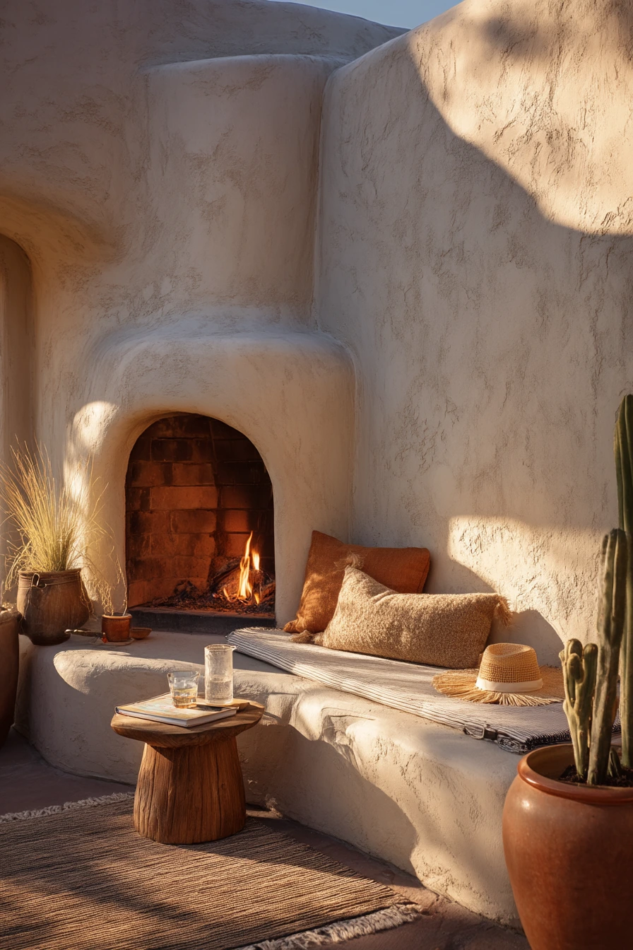 outdoor fireplace ideas 22