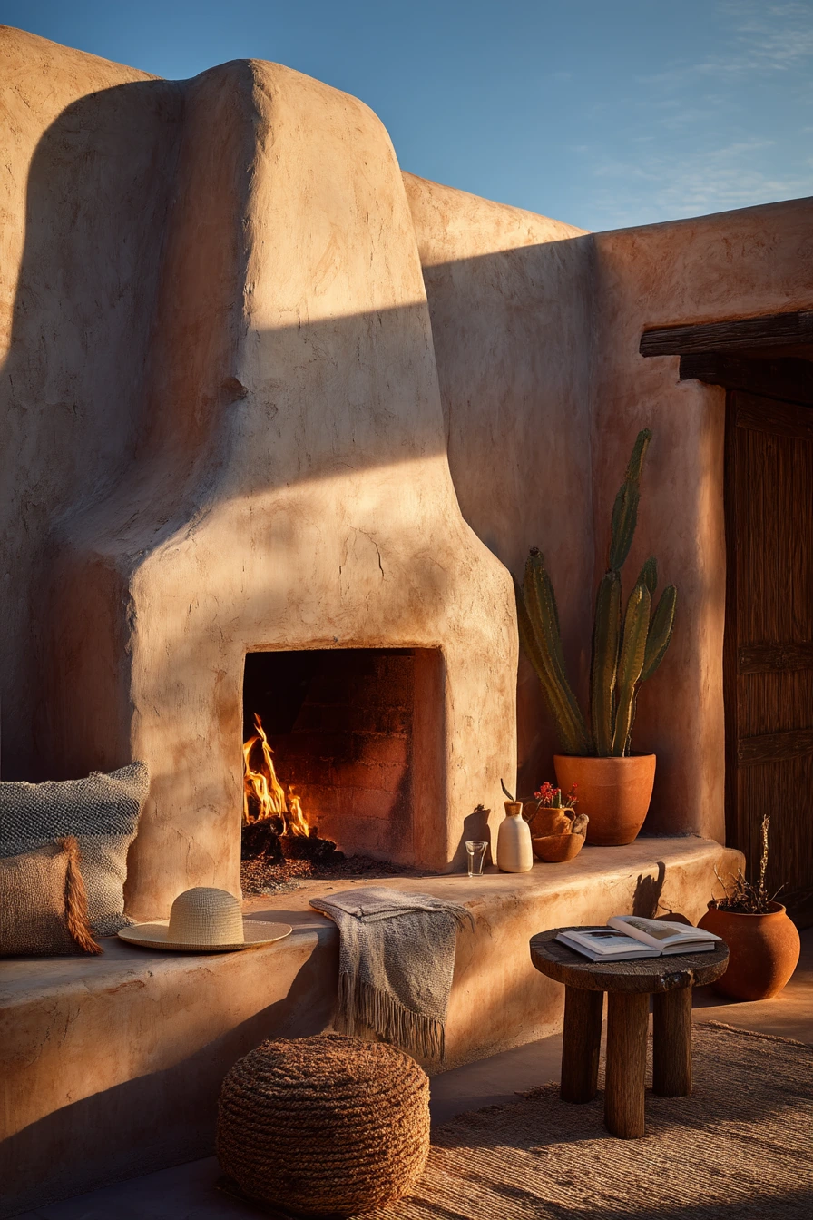 outdoor fireplace ideas 24