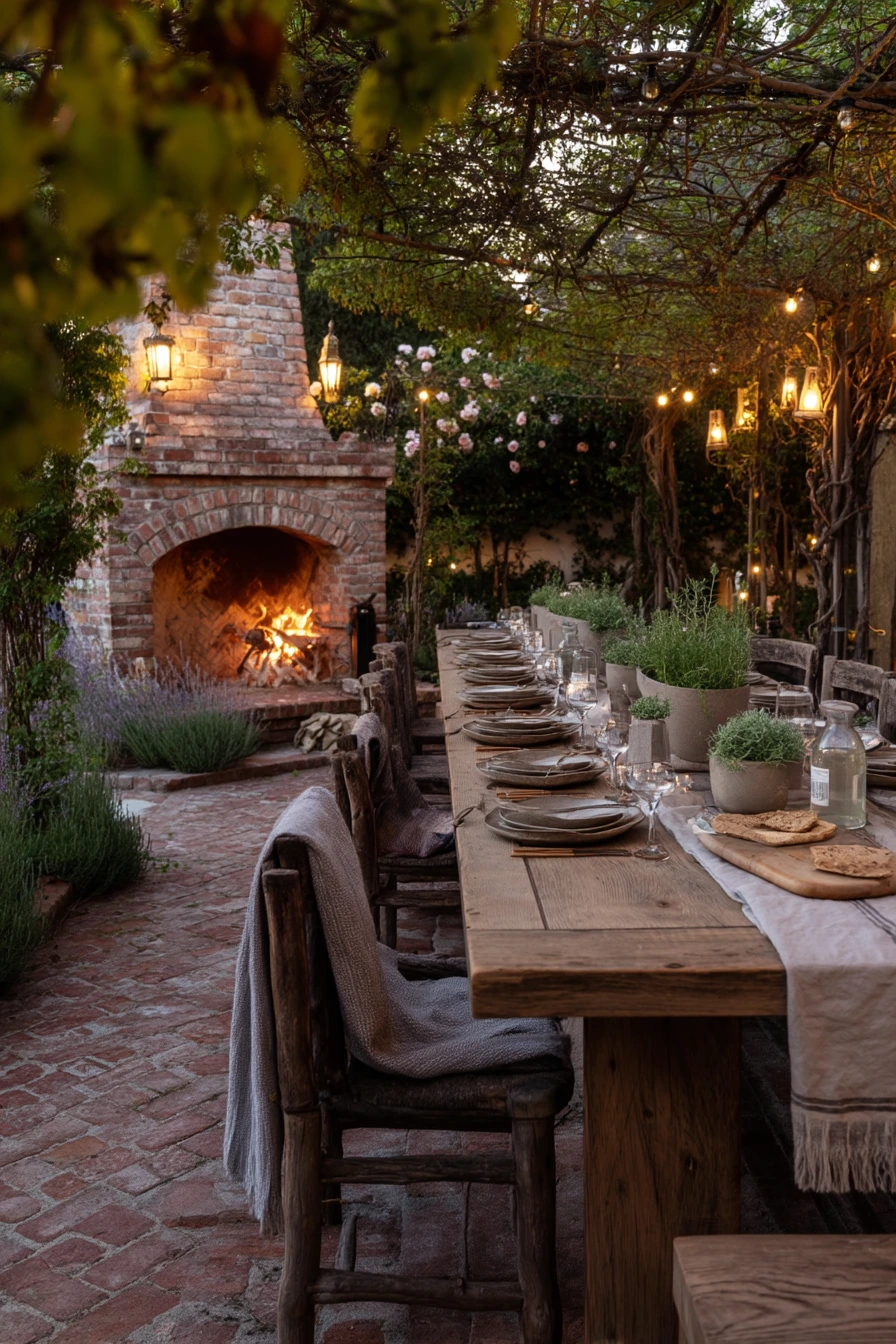 outdoor fireplace ideas 30