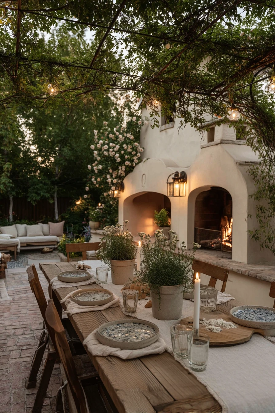 outdoor fireplace ideas 32