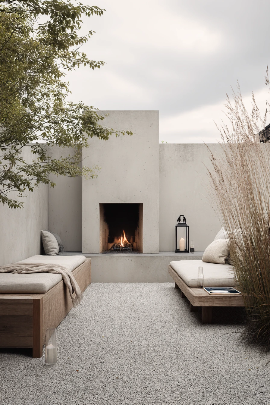 outdoor fireplace ideas 33