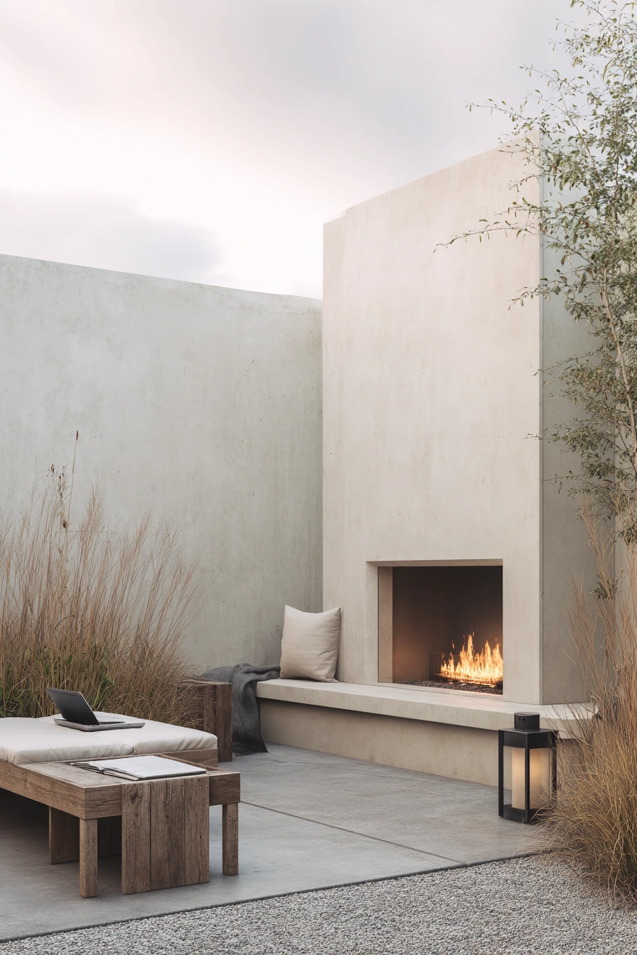 outdoor fireplace ideas 36