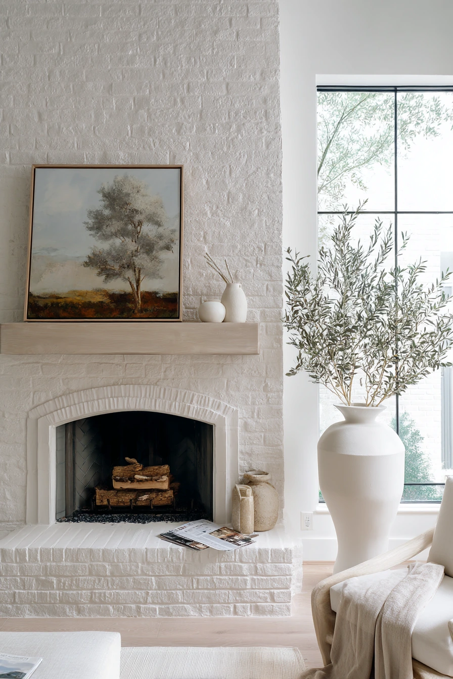 painted fireplace ideas 32