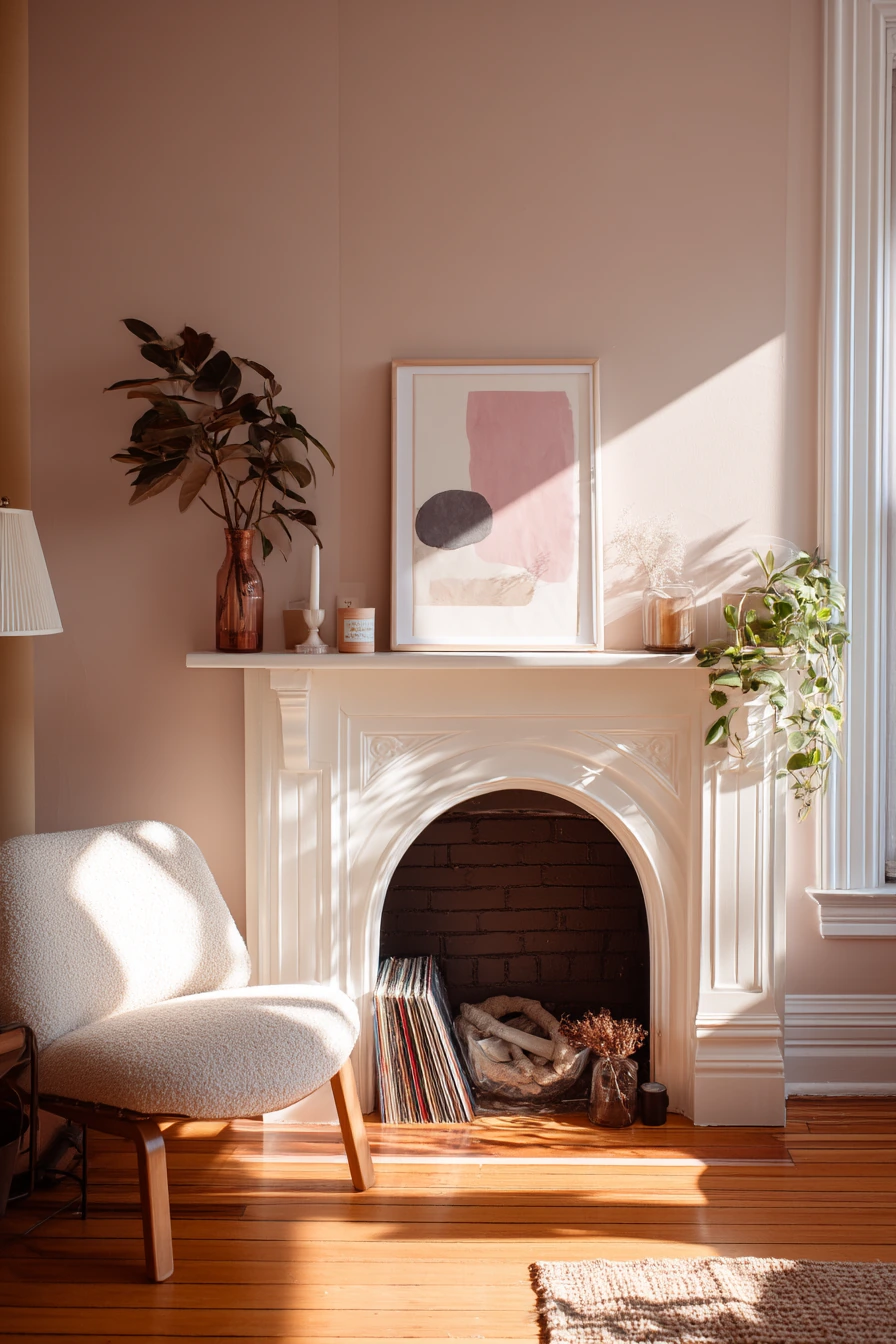 painted fireplace ideas 34