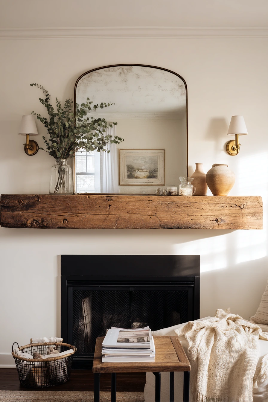rustic mantel styling ideas 20