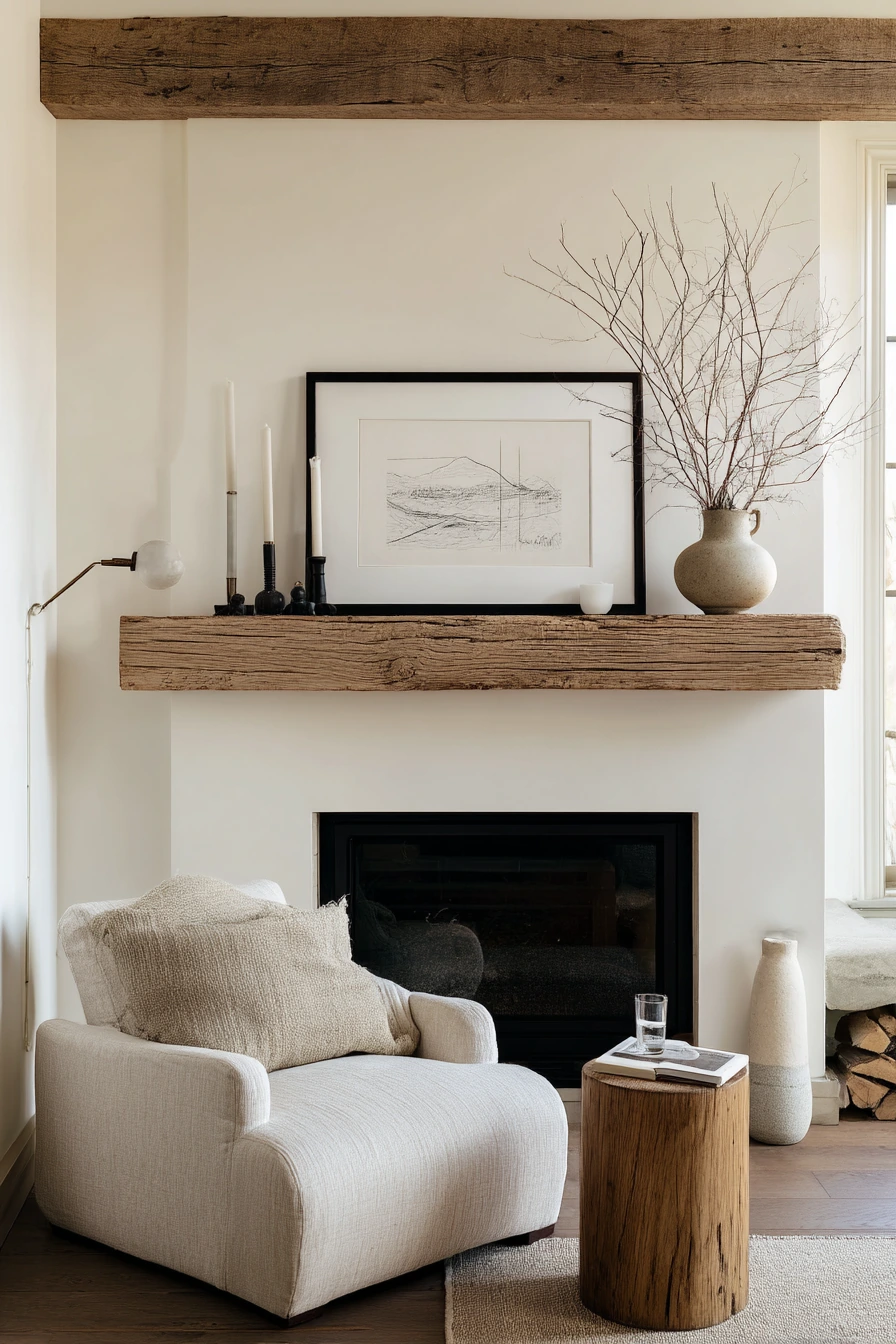 rustic mantel styling ideas 21