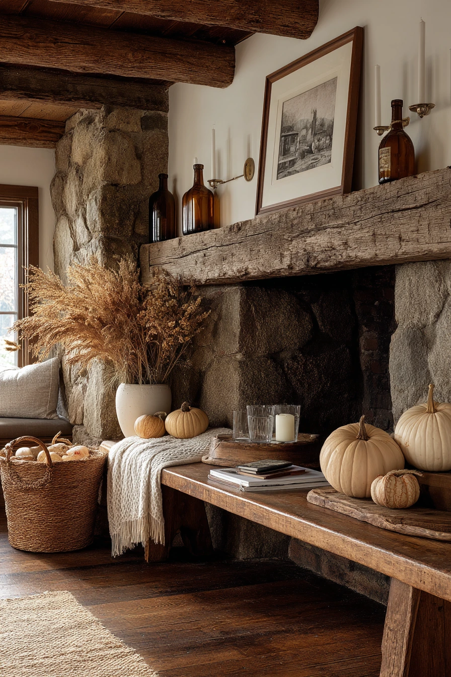 rustic mantel styling ideas 28