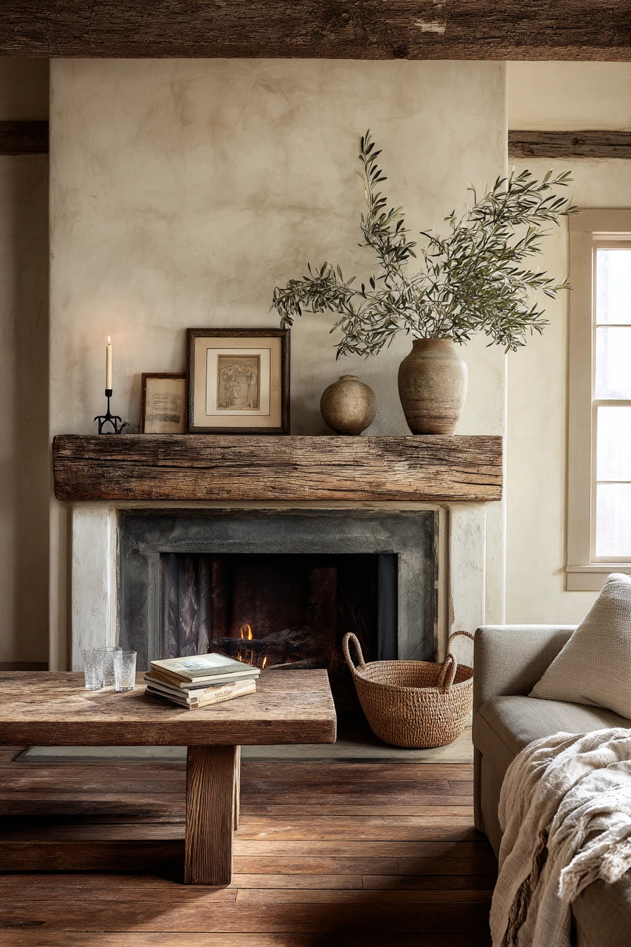 rustic mantel styling ideas 3