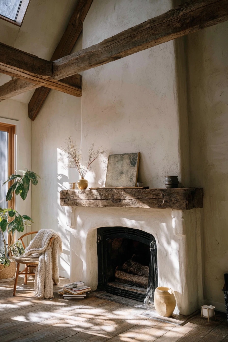 rustic mantel styling ideas 37