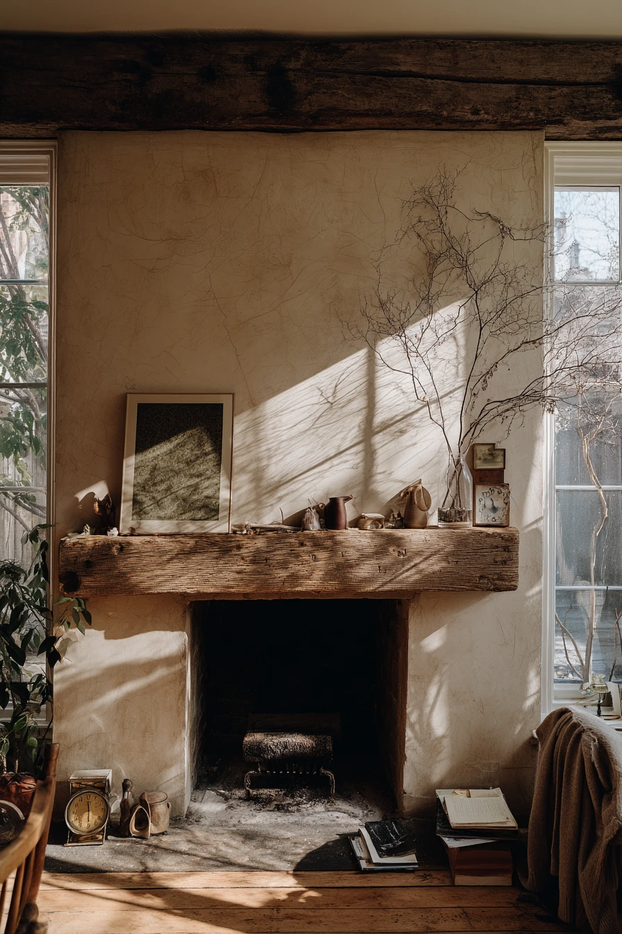 rustic mantel styling ideas 40