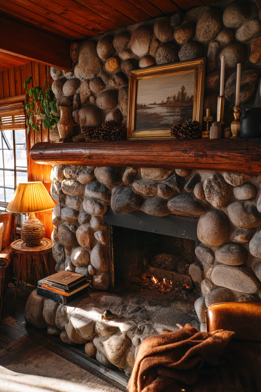 rustic mantel styling ideas 5