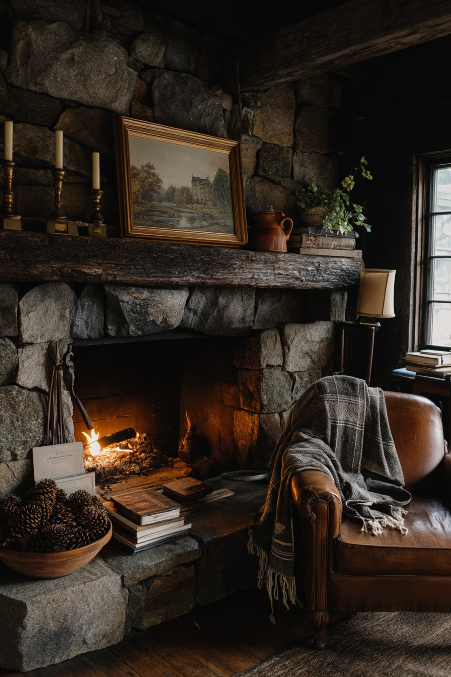 rustic mantel styling ideas 8